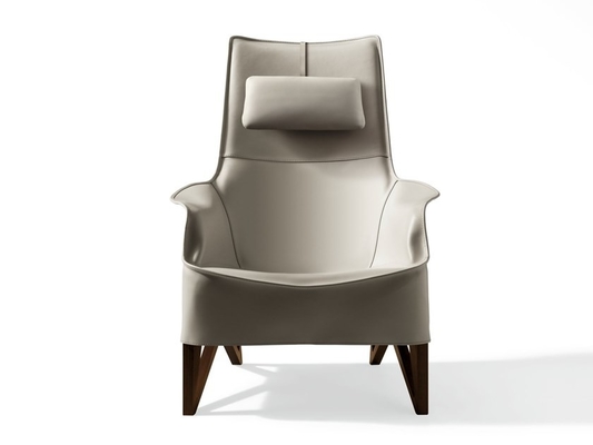 China Removable MOBIUS Tan Leather Armchair , Luxury White Leather Armchair supplier